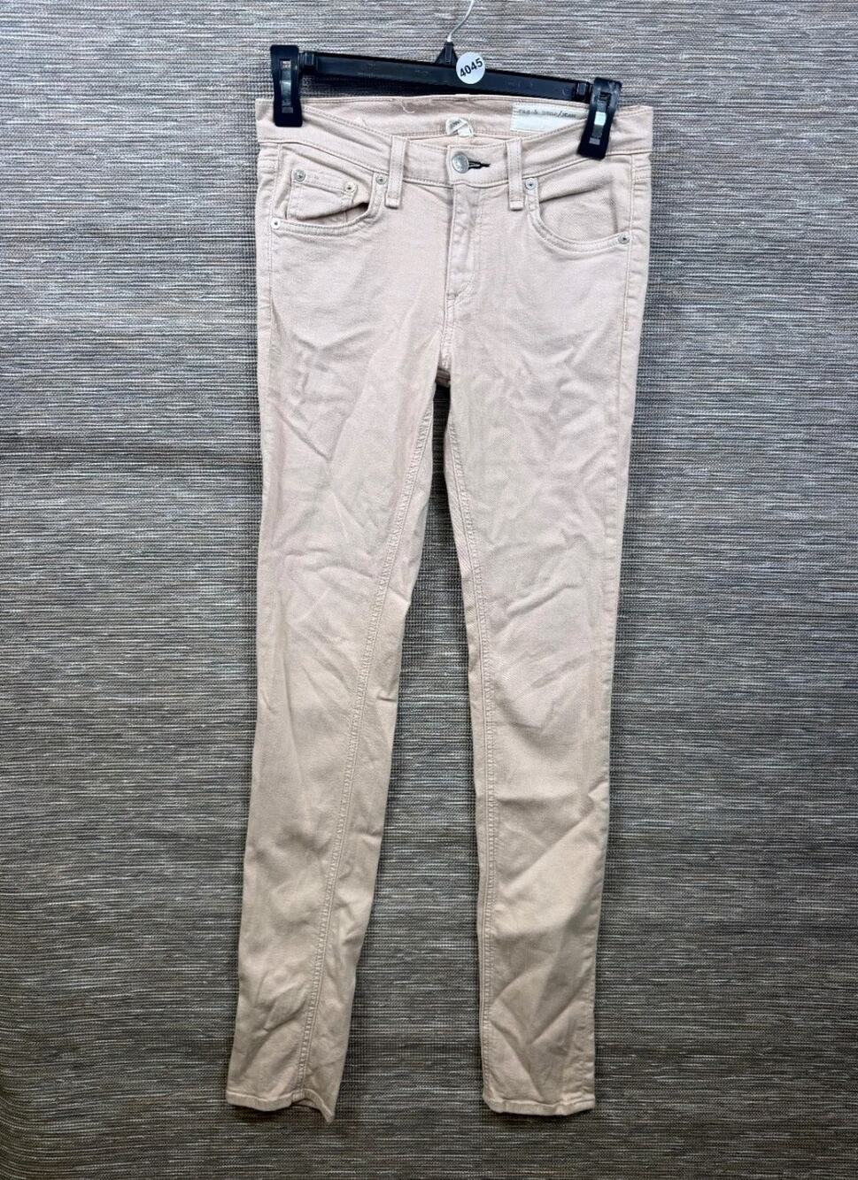 Rag & Bone Skinny Jeans Womens Size 25 Pink Low Rise Denim Stretch